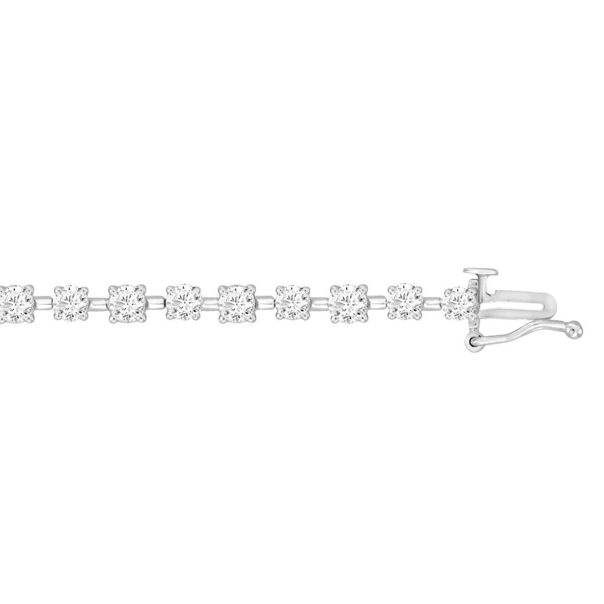 14K White Gold 6 1/2 Carat Diamond Bracelet