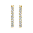 Spectacular Lab Created Diamond Eternity Hoop Earrings 7.0ct in 14KW Gold - Certified