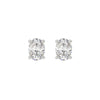 14k White Gold 2 Carat Oval Diamond Studs