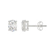 14k White Gold 2 Carat Oval Diamond Studs