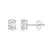 14k White Gold 2 Carat Oval Diamond Studs