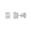 14k White Gold 2 Carat Oval Diamond Studs