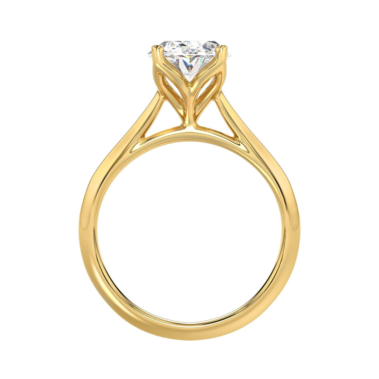 3 Carat Tulip Solitaire Engagement Ring