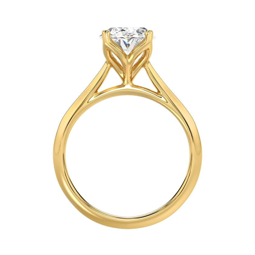 3 Carat Tulip Solitaire Engagement Ring