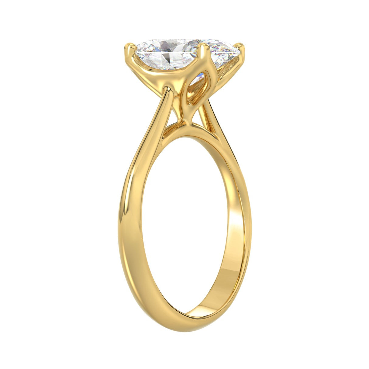 3 Carat Tulip Solitaire Engagement Ring