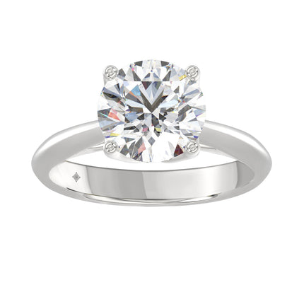 3 Carat Round Cut Tulip Solitaire