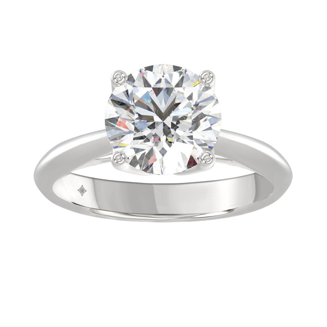 3 Carat Round Cut Tulip Solitaire