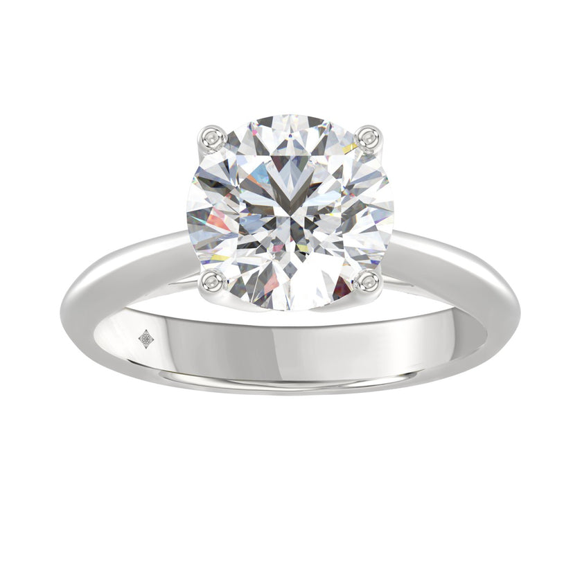 3 Carat Round Cut Tulip Solitaire