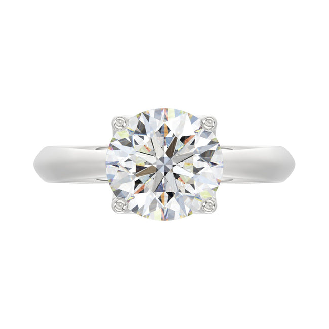 3 Carat Round Cut Tulip Solitaire