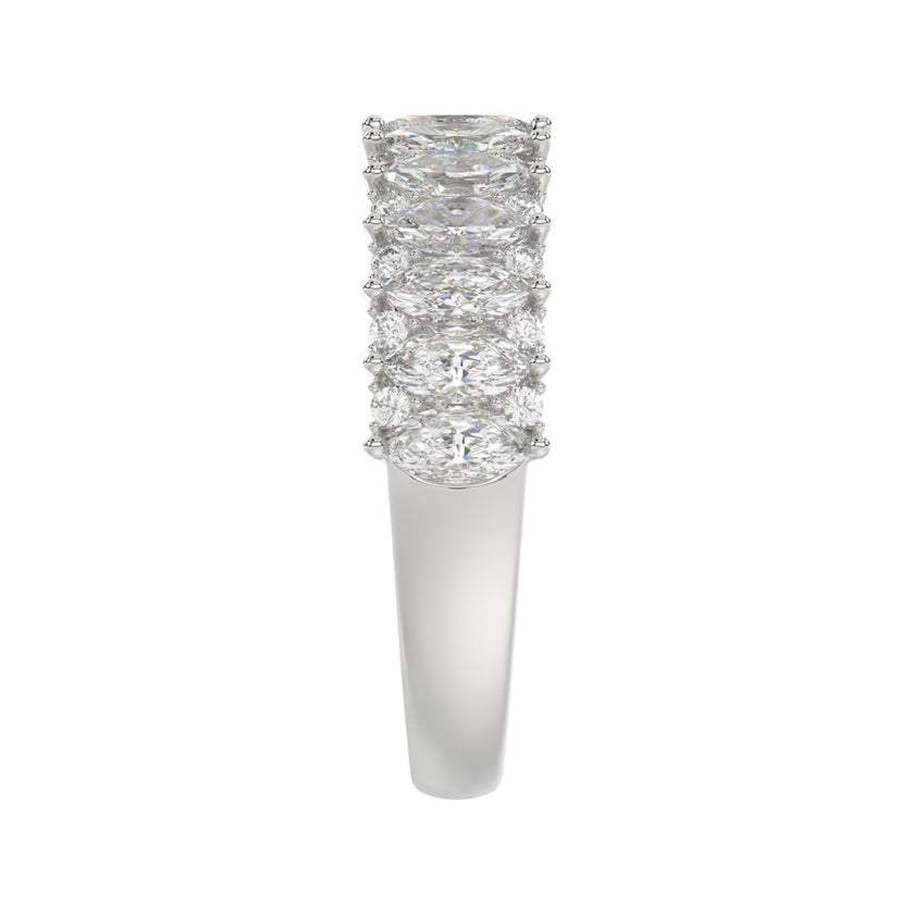 Exquisite Marquise Lab Diamond Band 1.50ct in 14K White Gold