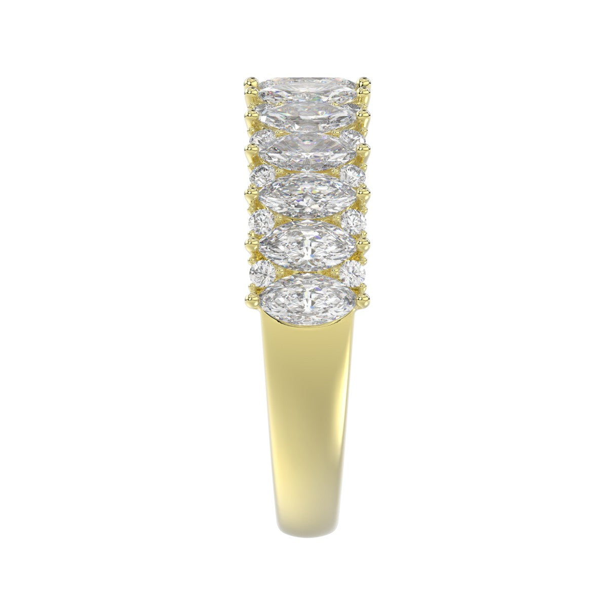 Shimmering Marquise Lab Diamond Band 1.50ct in 14K Yellow Gold