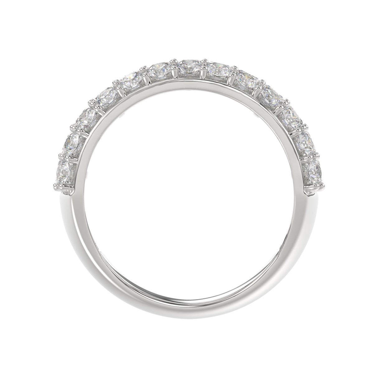 Scintillating Lab Diamond Band 2.50ct in 14K White Gold