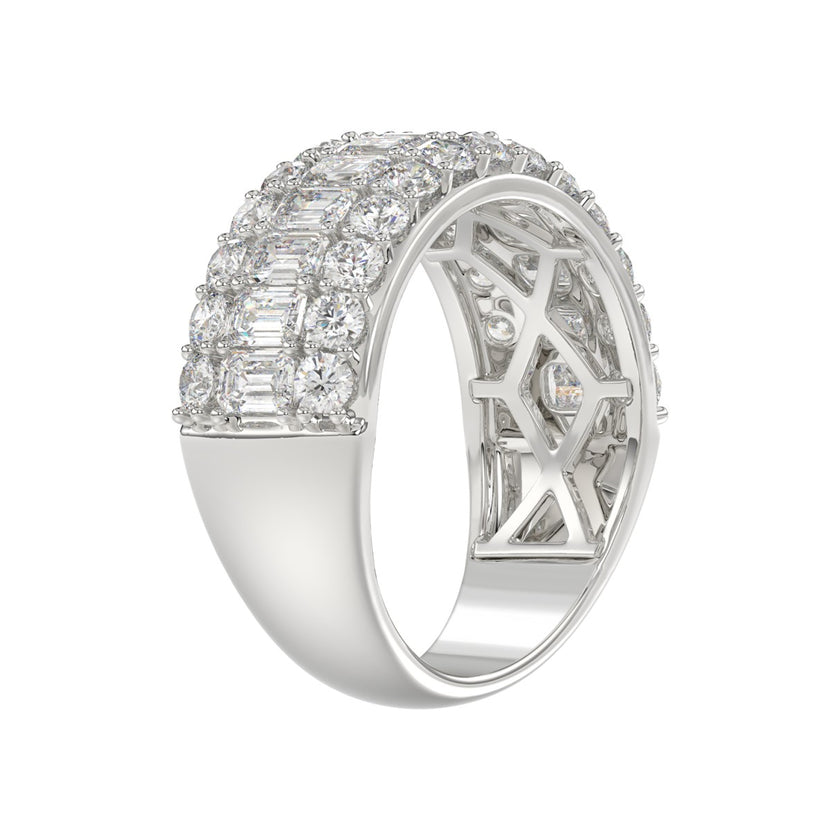 Scintillating Lab Diamond Band 2.50ct in 14K White Gold