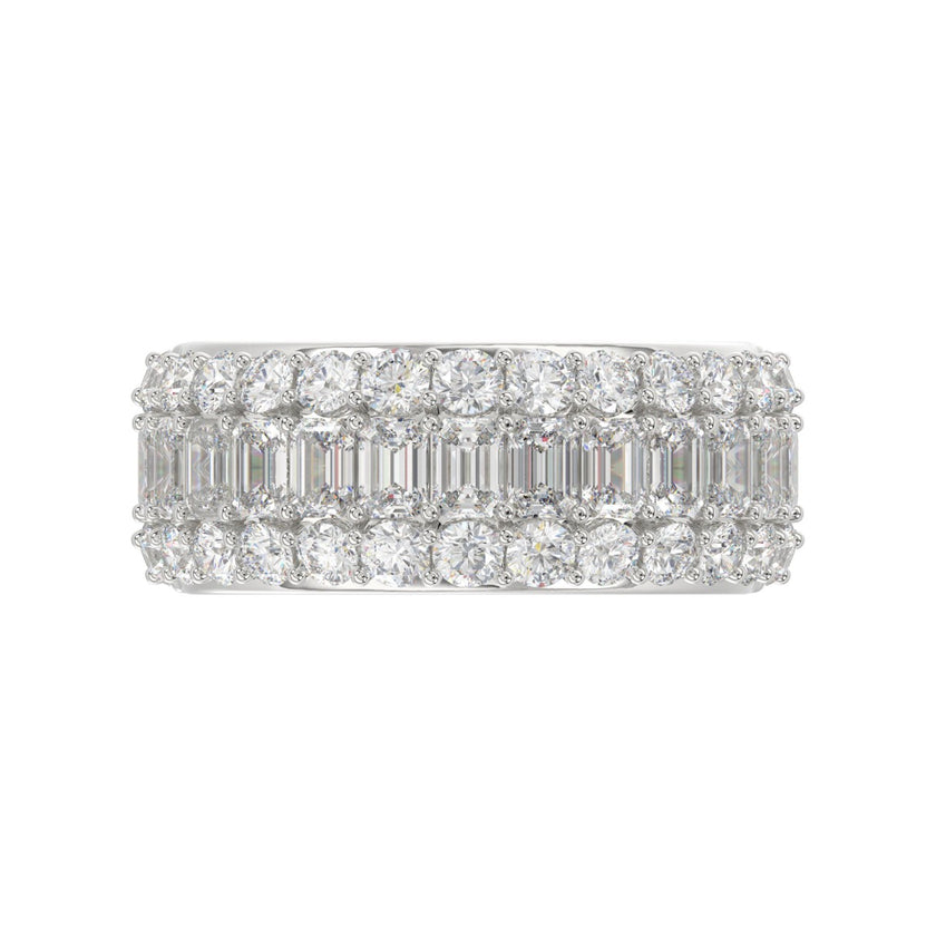 Scintillating Lab Diamond Band 2.50ct in 14K White Gold