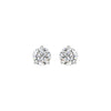 LADIES SOLITAIRE EARRINGS 1 1/2CT ROUND LAB DIAMOND 14K WHITE GOLD