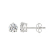 LADIES SOLITAIRE EARRINGS 1 1/2CT ROUND LAB DIAMOND 14K WHITE GOLD