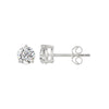 LADIES SOLITAIRE EARRINGS 1 1/2CT ROUND LAB DIAMOND 14K WHITE GOLD