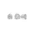 LADIES SOLITAIRE EARRINGS 1 1/2CT ROUND LAB DIAMOND 14K WHITE GOLD