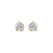 14K YELLOW GOLD 2CT ROUND DIAMOND LADIES SOLITAIRE EARRINGS