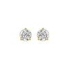 14K YELLOW GOLD 2CT ROUND DIAMOND LADIES SOLITAIRE EARRINGS