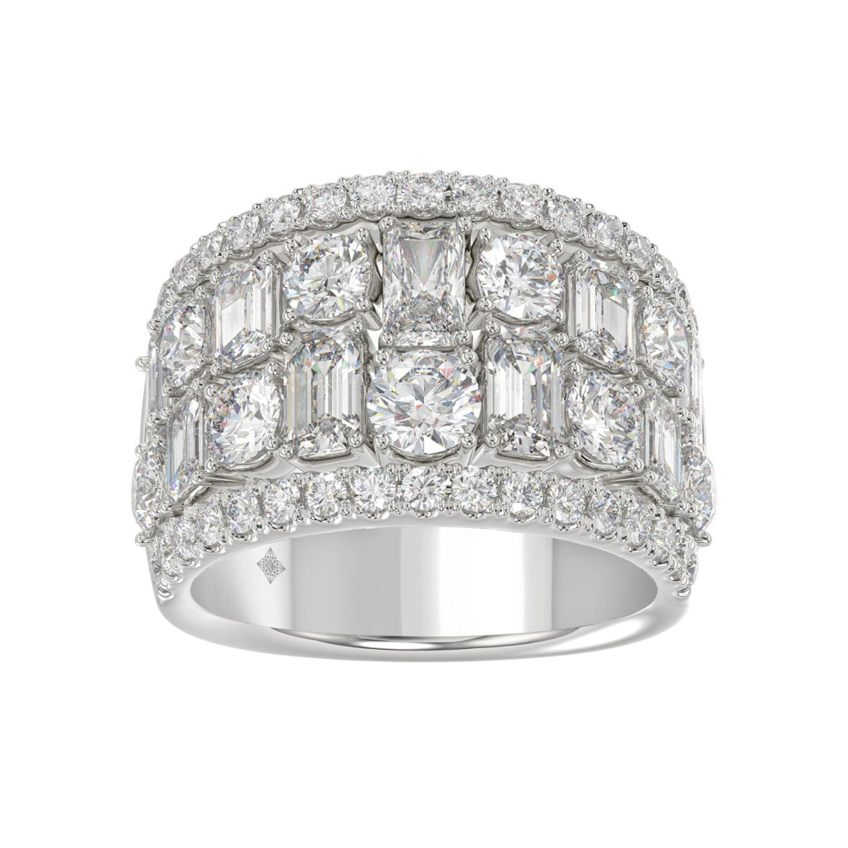 Big & Bold 5.0ct Lab Diamond Band  in 14K White Gold