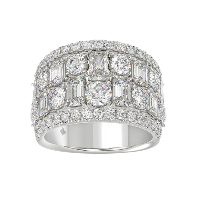 Big & Bold 5.0ct Lab Diamond Band  in 14K White Gold