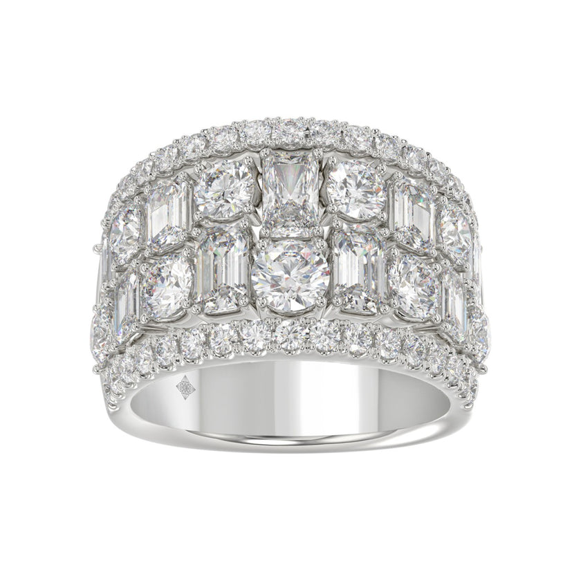 Big & Bold 5.0ct Lab Diamond Band  in 14K White Gold