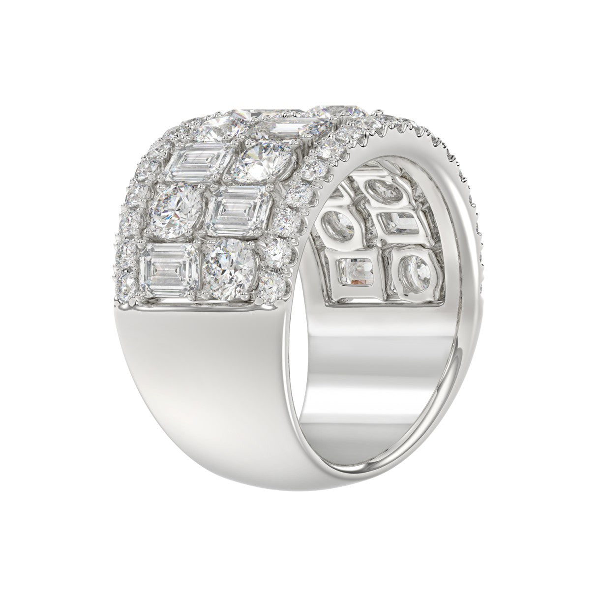 Big & Bold 5.0ct Lab Diamond Band  in 14K White Gold