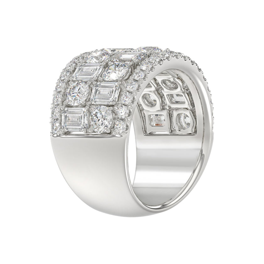 Big & Bold 5.0ct Lab Diamond Band  in 14K White Gold