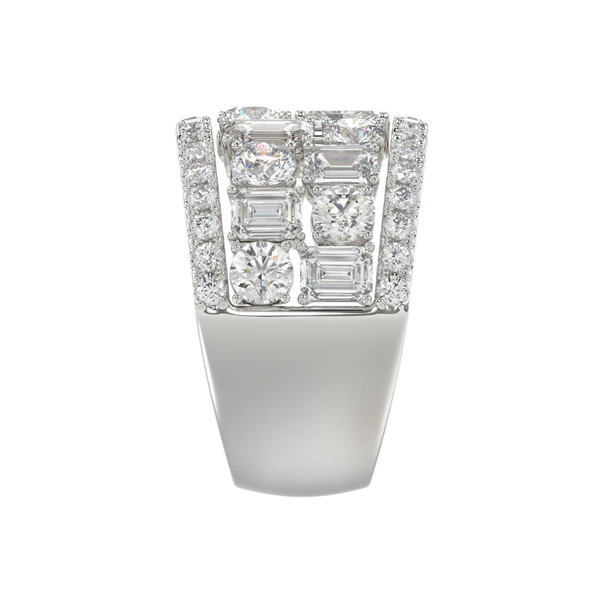 Big & Bold 5.0ct Lab Diamond Band  in 14K White Gold