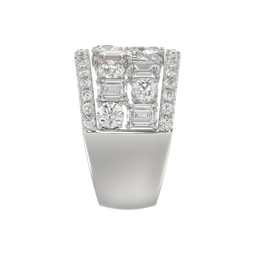 Big & Bold 5.0ct Lab Diamond Band  in 14K White Gold