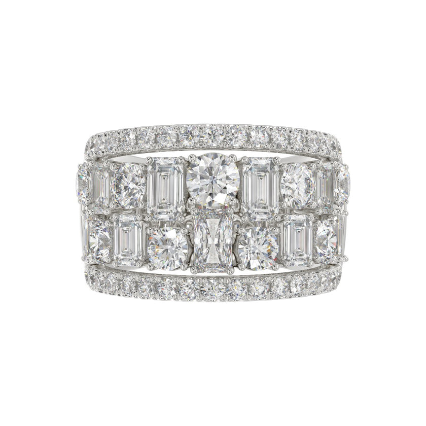 Big & Bold 5.0ct Lab Diamond Band  in 14K White Gold