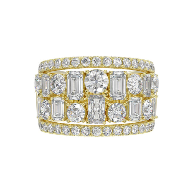 Bold 5 Carat Lab Diamond Band  in 14K White Gold