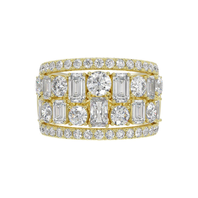 Bold 5 Carat Lab Diamond Band  in 14K White Gold