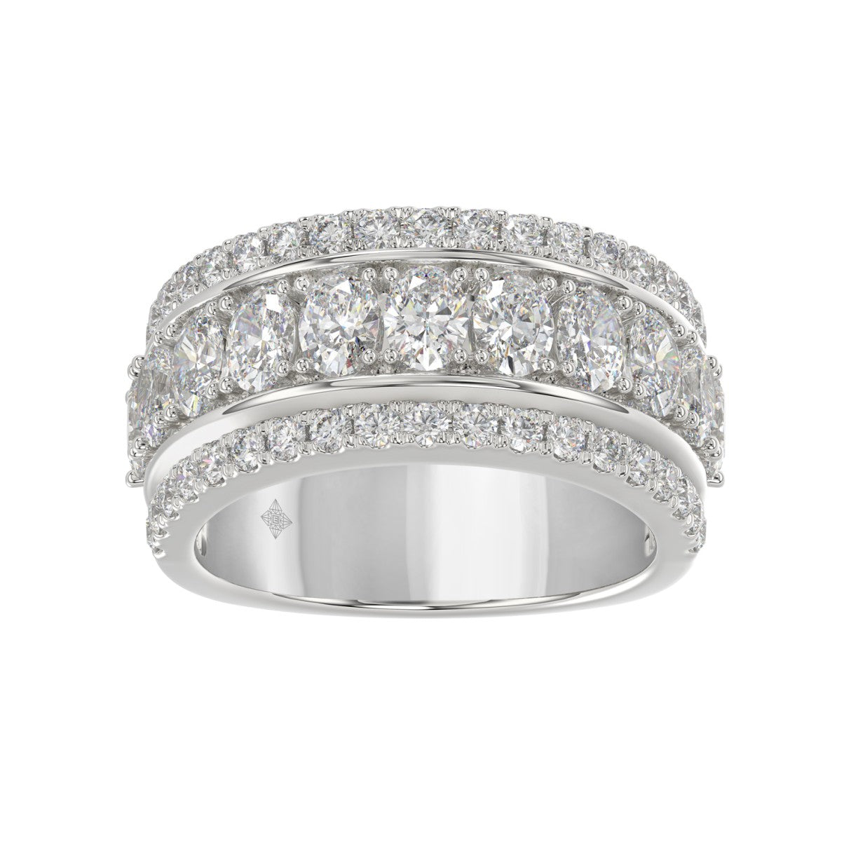 Exceptional Lab Diamond Band 2.25ct in 14K White Gold