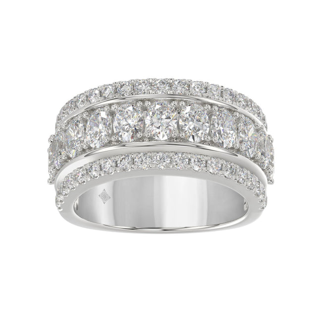 Exceptional Lab Diamond Band 2.25ct in 14K White Gold