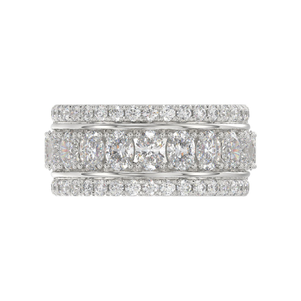Exceptional Lab Diamond Band 2.25ct in 14K White Gold