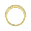 Exceptional Triple Row Lab Diamond Band 2.25ct in 14K Yellow Gold