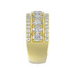 Exceptional Triple Row Lab Diamond Band 2.25ct in 14K Yellow Gold