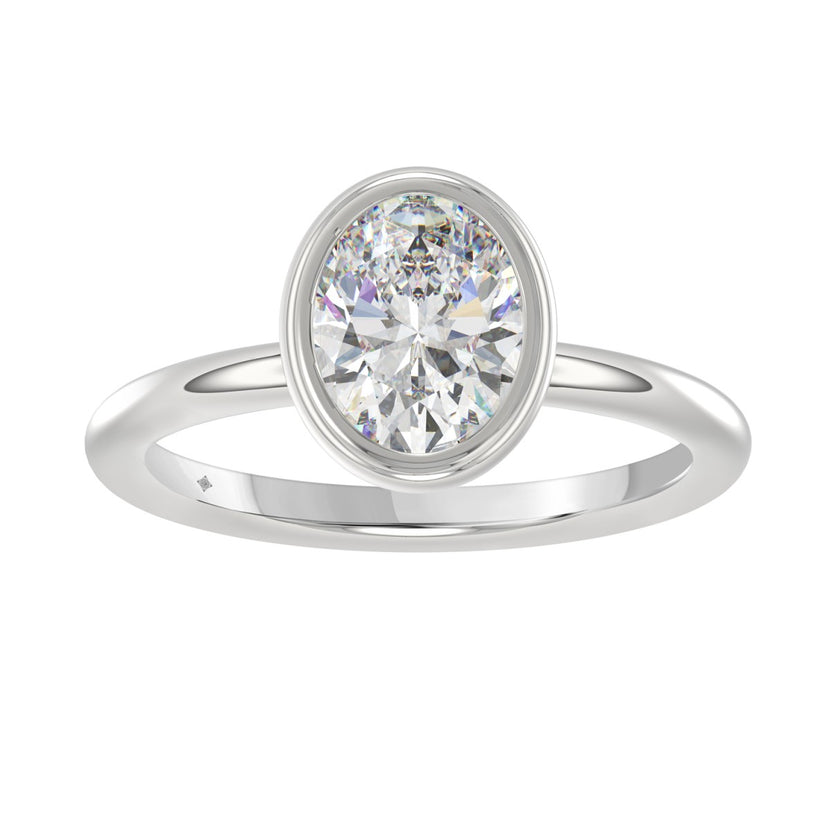 2 Carat Bezel Set Solitaire Diamond Ring