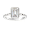 3 Carat Bezel Set Emerald Cut Engagement Ring