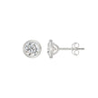 2 Carat Round Cut Bezel Diamond Earrings