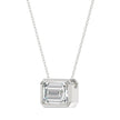 2 Carat Emerald Bezel Necklace