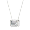 2 Carat Emerald Bezel Necklace