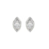 2 Carat Bezel Cut Marquise Cut Diamond Earrings
