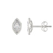 2 Carat Bezel Cut Marquise Cut Diamond Earrings