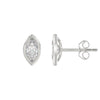 2 Carat Bezel Cut Marquise Cut Diamond Earrings