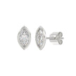 2 Carat Bezel Cut Marquise Cut Diamond Earrings