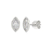 2 Carat Bezel Cut Marquise Cut Diamond Earrings