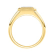 Refined and Elegant Mens Certified Solitaire Lab Diamond Ring  in 14K Yellow Gold
